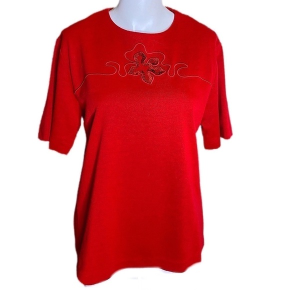 Vintage Graff Cardigan Set in Red Christmas Size Medium - Picture 3 of 9